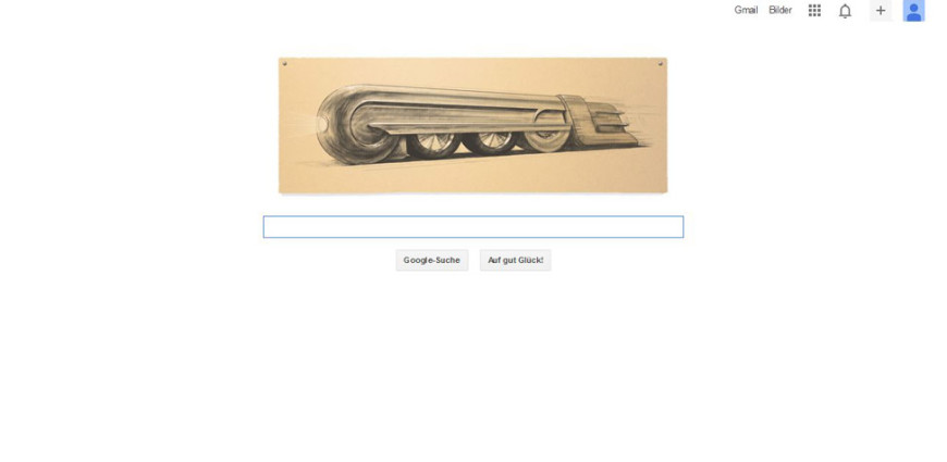 Google ehrt den Industriedesigner Raymond Loewy zu seinem 120. Geburtstag mit einem Doodle