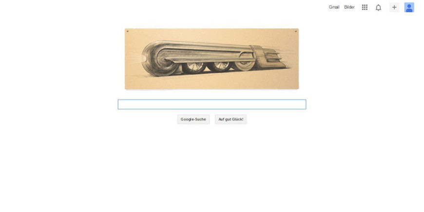 Google ehrt den Industriedesigner Raymond Loewy zu seinem 120. Geburtstag mit einem Doodle